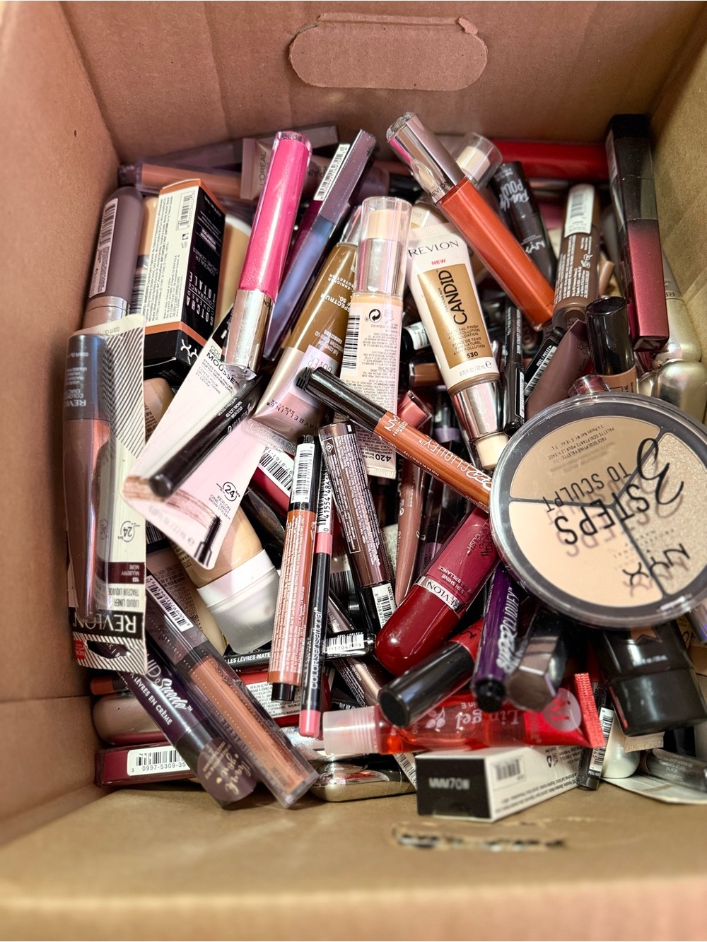 Huge Makeup Bundle 💄 NYX Revlon L’Oréal Black Opal Lip Gloss Foundation New”